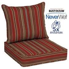 Allen Roth Neverwet 2 Piece Priscilla Stripe Red Deep Seat Patio Chair Cushion Patio Seat Cushions Outdoor Couch Cushions Patio Cushions