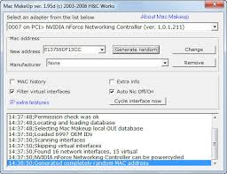 Change Mac Address Of Your Nic Card Using Mac Makeup Select your network interface 2.