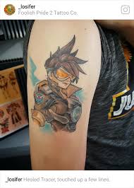 Avalon tattoo is the first and most established custom tattoo shop in san diego for more than 27 years. My First Tattoo Tracer From Overwatch Done By Carlos Alarcon Of Foolish Pride Tattoos In Clearwater Florida Tattoos