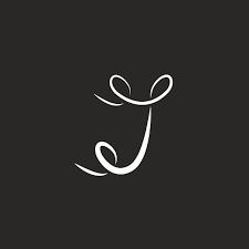 Initial tattoos are all the rage for people of all genders, . Letter J Logo With Curls Tattoo Monogram Design Lettering Clipart Image