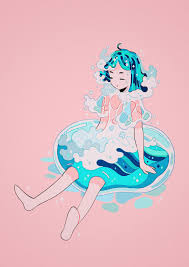 Meyoco Ocean Girl Print Cute Art Cute Kawaii Drawings Kawaii Art