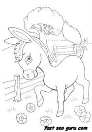 Coloring is a fun way to develop your creativity, your concentration and motor skills while forgetting daily stress. Printable Farm Baby Donkey Coloring Pages Free Kids Coloring Pages Printable