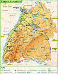 It is germany's third largest state in terms of size and population, with an area of 35,742 square kilometres (13,800 sq mi. Large Detailed Map Of Baden Wurttemberg