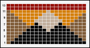 four color intarsia design knitting chart