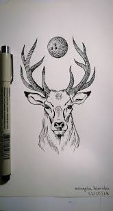 Best Drawing Ink Tattoo Artists Ideas Artists Drawing Ideas Ink Tattoo Deer Drawing Dotted Drawings Deer Sketch