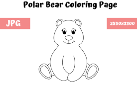 Baby polar bear coloring pages for kids online. Polar Bear Coloring Page For Kids Graphic By Mybeautifulfiles Creative Fabrica