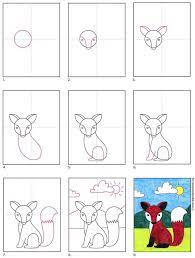 For the neck and body, draw a circle under the head and a longer oval under the circle. How To Draw A Red Fox Art Projects For Kids