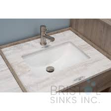 13 x 10.125 enamel glaze makes seals virteous china and make easy to clean. B606 Rectangular Undermount Vanity Sink Bristol Sinks