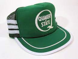 Vintage Quaker State Mesh Snapback Trucker Hat 1970 S 1980 S Trucker Hat Hats Trucker