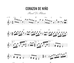 Partitura Corazon De Nino Partituras Partituras Imprimibles Piano Partituras