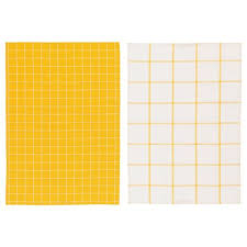 Toalla De Te Sommar 2019 Estampado Amarillo Blanco Ikea Ikea Toallas Amarillo