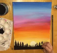 I tried to keep thing painting simple and easy. Sunset Painting Learn To Paint An Easy Sunset With Acrylics