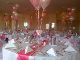 Christening Setup Of Pink And White Balloons Table Runner And Small Martini Glass 40th Birthday Decorations 1st Birthday Decorations Balloon Decorations Party