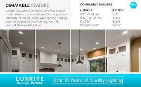 I tried a few different lights from home depot a year and a half ago but none of them fit. Luxrite 4 Inch Dimmable Led Recessed Lights 10w 2700k Warm White 670 Lumens Retrofit Led Can Lights 60w Equivalent Ic Rated Energy Star Dob Etl Damp Rated 4 Pack Amazon Com