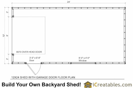 2x6 floor joists with 3/4 floor sheathing. 12x24 Garage Shed Plans Icreatables Com