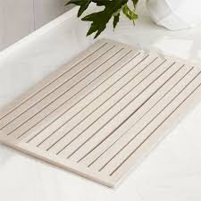 Lateral Teak White Wash Bath Mat 21 75 X32 Reviews Cb2 Modern Bath Mat Black Bath Mat Bath Mat