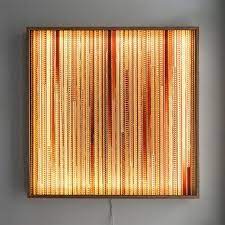 Large Lightbox 25 Vintage 16mm Filmstrip Collage On Acrylic Wall Art Lamp Led Lighting Handmade Light Box By Mini Loop Wall Art Lighting Art Lamp Acrylic Wall Art
