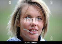 Scotland tanya griffith during the nations championship match at meggetland  hi-res stock photography and images