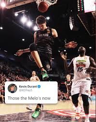 Lamelo ball, who plays for chino hills high school, would still be eligible under california interscholastic federation rules as long as he's not wearing his team's uniform or logo while appearing in any advertisements or promotions for the shoe. Ballislife Kd S Response To Lamelo Ball Wearing His Shoes Facebook