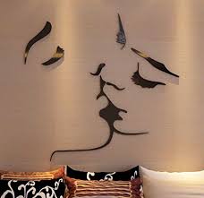 Comes with stickers on the back, can be directly attached. 3d Kiss Wall Murals For Living Room Bedroom Sofa Backdrop Tv Wall Background Originality Stickers Gift Diy Wall Decal Wall Decor Wall Decorations Pricepulse