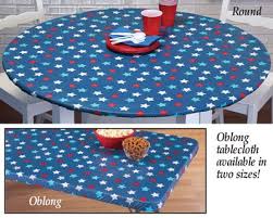 Fitted Elastic Star Pattern Table Cover From Collections Etc Fitted Table Cover Picnic Table Covers Table Covers