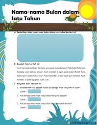 Dalam sumber syariat islam, jumlah bulan dalam satu tahun ada 12 bulan, dimana diantara setahun itu ada dua belas bulan diantaranya terdapat empat bulan yang dihormati : Nama Nama Bulan Worksheet