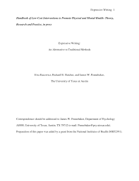 Minute writing on health department pdf. Pdf Expressive Writing An Alternative To Traditional Methods