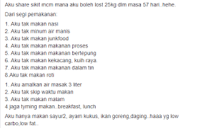 Kami tidak boleh jamin, tetapi sudah tentu tips ini akan menjadikan anda lebih sihat dan membantu dalam pembuangan. Pemuda Kongsi Tips Kurus Turun 25 Kilo Selama 57 Hari Mynewshub