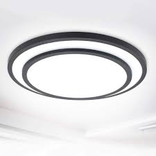 This fan is a better combination of a flush mount ceiling fan and chandelier, offers both elegance and function. 48w Led Flush Mount Ceiling Lighting Dimmable Ceiling Lights With Remote Control For Living Room Dining Room Bedroom Hallway Office 3000 6000k Black Buy Online In Guernsey At Guernsey Desertcart Com Productid 165734972