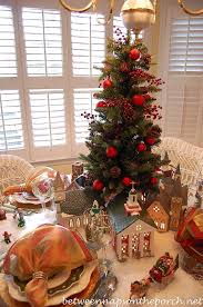 Hristmas is one of the only occasions that welcomes glitter, plaid, and josh collesano from woodside bible church in troy, mi brings us this awesome look for their christmas stage design. Christmas Setting With Dept 56 Churches Christmas Tree Decorations Diy Christmas Tree Decorations Ribbon On Christmas Tree