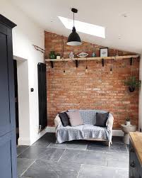 Veluxextension Stunning Extension With Exposed Brick Wall Industrialchic Brick Living Room Brick Wall Bedroom Brick Wall Decor
