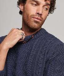 mens Jacob Crew Jumper in INDIGO