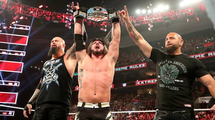 Resultado de imagem para aj styles united states champion"