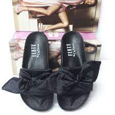 Renkliayaklar Net Fashion Ribbon Slides Fenty
