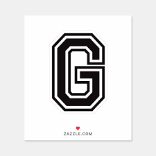 Letter G Sporty College Font Alphabet Sticker Zazzle Com Fonts Alphabet Alphabet Stickers Lettering