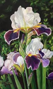 Black and white engraved ink art. Irises Flowers Garden Painting By Anastasiya Kharchenko Saatchi Art