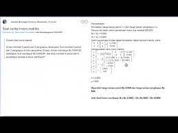 Maybe you would like to learn more about one of these? Soal Cerita Invers Matriks Youtube