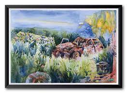 Lukisan kereta buruk dalam semak. Facebook