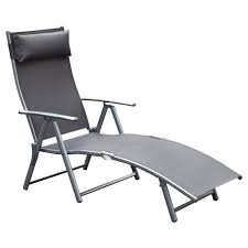 Goplus folding zero gravity reclining lounge chair outdoor beach patio navy w/utility tray. Outsunny Steel Fabric Outdoor Folding Chaise Lounge Chair Recliner With Portable Design Adjustable Backrest Grey Walmart Com Walmart Com