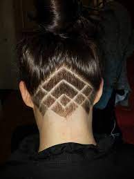 Undercut Hairstyle Women With Intricate Lines Undercut Hairstyles Undercut Long Hair Undercut Hairstyles Women
