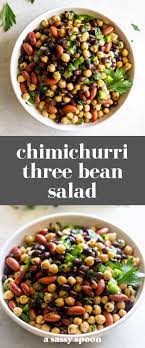Easy Chimichurri Three Bean Salad Three Bean Salad Recipes With Kidney Beans Bean Salad Recipes