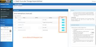 Cara Mengisi Entri Hadir Guru Dan Tenaga Kependidikan Di Dhgtk V 2 Secercah Ilmu