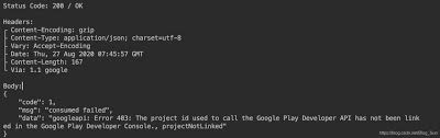No doubt, google forbidden 403 error. Google Play Googleapi Error 403 Google Play Android Developer Api Has Not Been Used In Project Programmerah