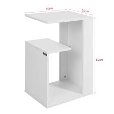 Sobuy Fbt69 W Table D Appoint Bout De Canape Table Cafe Porte Magasine Porte Revues Blanc Bout De Canape Table Cafe Table D Appoint