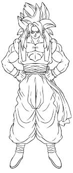Goku Super Saiyan 4 Form In Dragon Ball Z Coloring Page Kids Play Color Dragon Coloring Page Super Coloring Pages Cartoon Coloring Pages