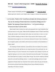 Easters End Review Assignment Bio 105 Easter S End Assignment Name Brenda M Roslyng Source Please Answer The Following Questions Independently Course Hero