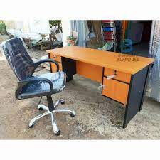 Olympic set meja belajar + sofa duduk minimalis (masera simpsons+ivi): Meja Kantor Meja Belajar Plus Kursi Kantor Hydrolic Olympic Frontline Mebel 824548608