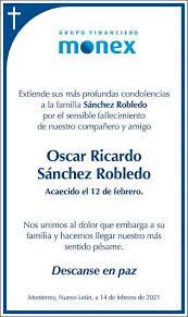 Explore tweets of oscar sanchez ofc @oscar_sgg on twitter. Oscar Ricardo Sanchez Robledo Obituario Esquela