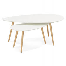 Modern luxury · simple 30 day returns · modern luxury design find Coffee Tables Design Oval Nesting Golda In Wood And Oak White