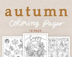Includes images of baby animals, flowers, rain showers, and more. Fall Coloring Etsy